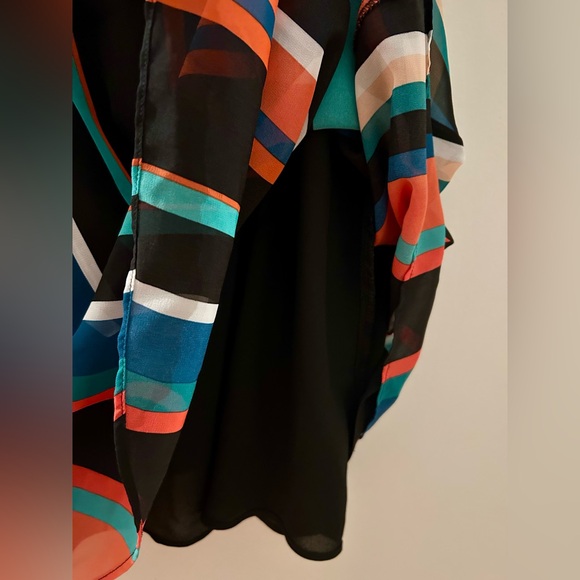 TORRID Sophie Chiffon Multi Color Swing Striped Cami, Medium (Torrid Size 00) - Picture 9 of 9